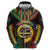Vanuatu 45th Anniversary Independence Day Hoodie Melanesian Warrior With Sand Drawing Pattern LT05