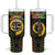 Vanuatu 45th Anniversary Independence Day Tumbler With Handle Melanesian Warrior With Sand Drawing Pattern LT05
