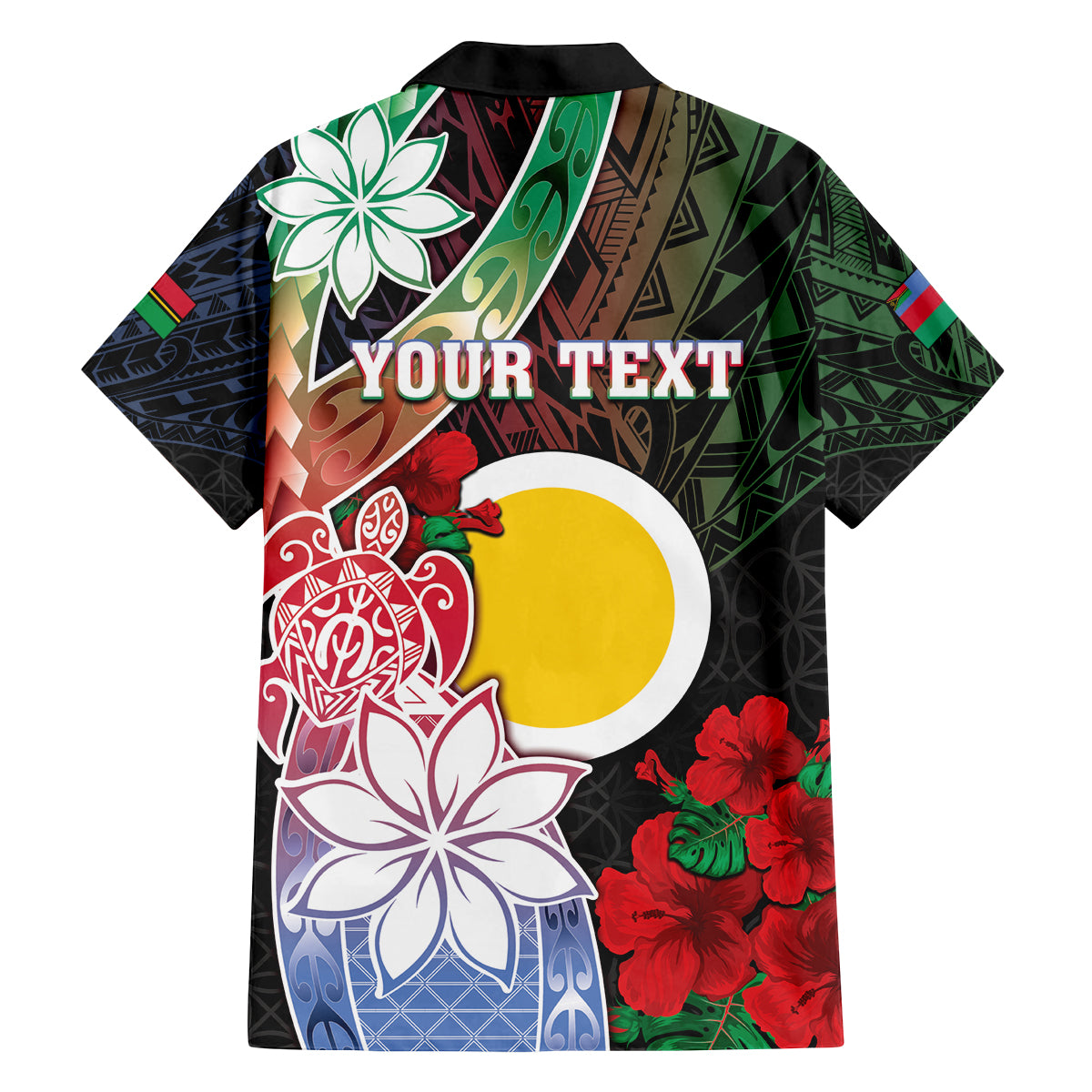 Personalised Vanuatu Shefa Day Family Matching Long Sleeve Bodycon Dress and Hawaiian Shirt Floral Pattern LT05 - Polynesian Pride