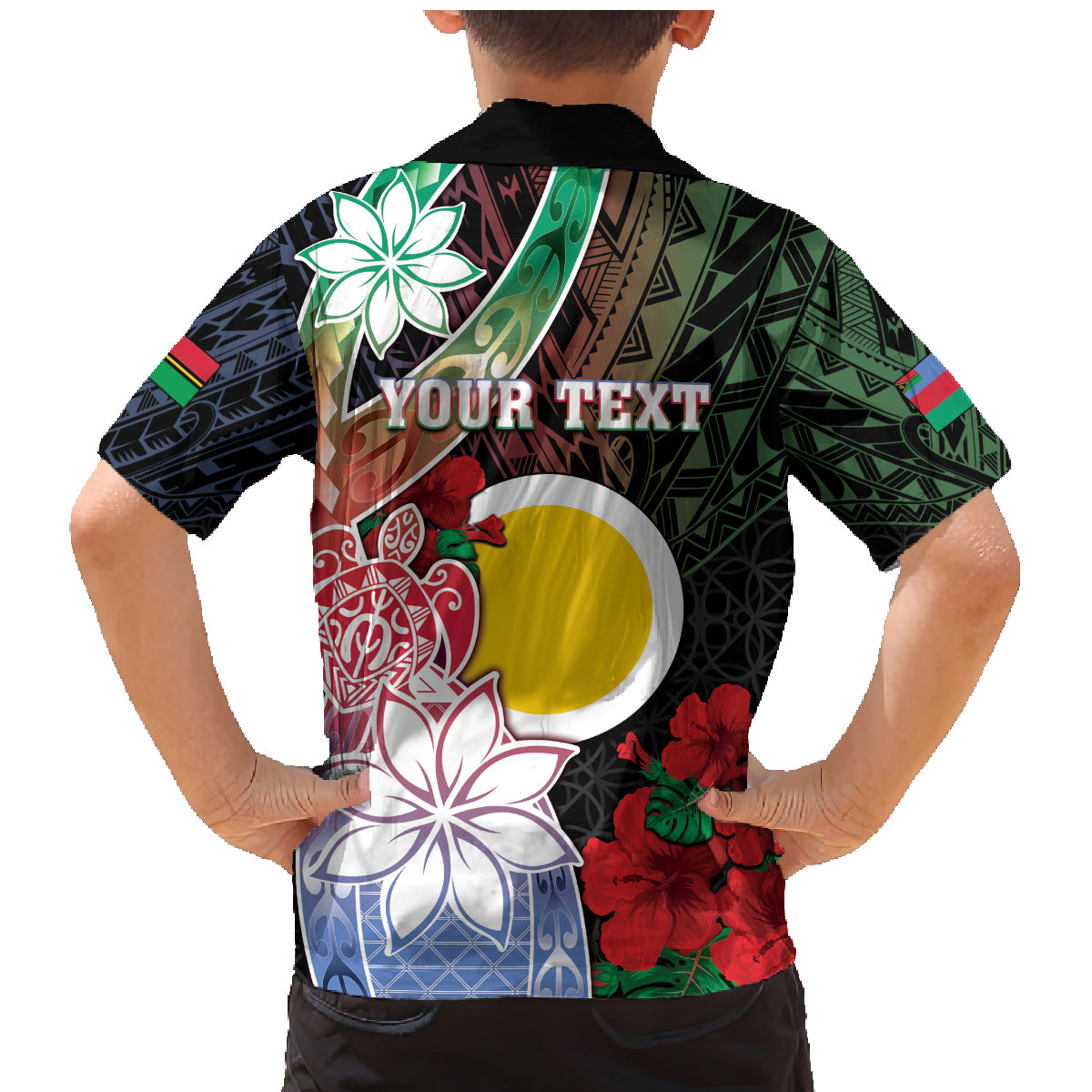 Personalised Vanuatu Shefa Day Family Matching Mermaid Dress and Hawaiian Shirt Floral Pattern LT05 - Polynesian Pride