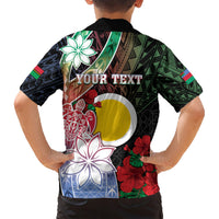 Personalised Vanuatu Shefa Day Family Matching Short Sleeve Bodycon Dress and Hawaiian Shirt Floral Pattern LT05 - Polynesian Pride
