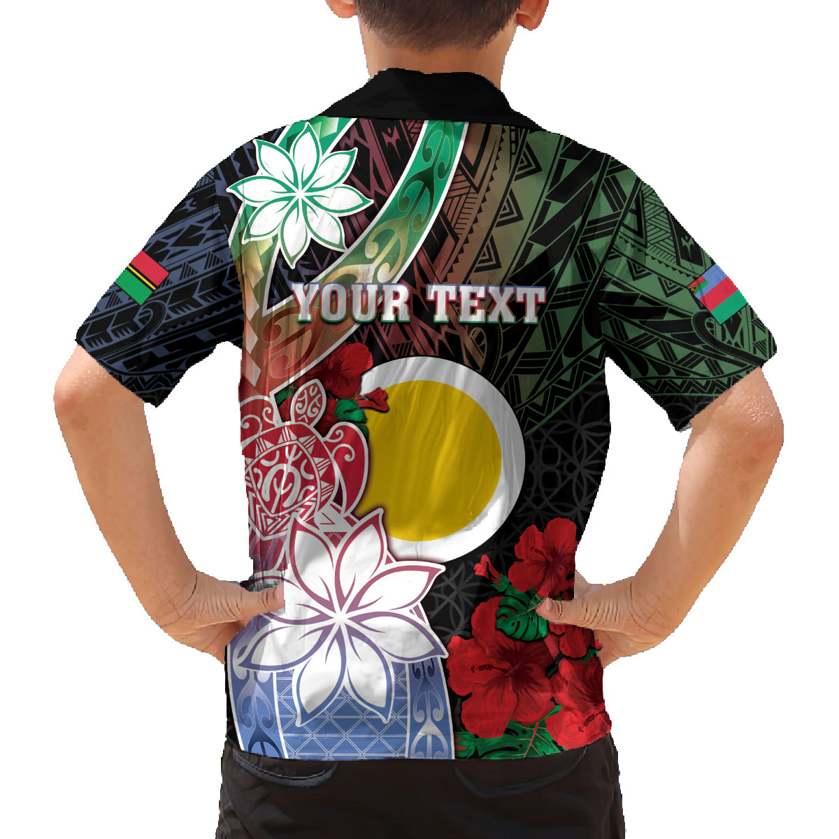 Personalised Vanuatu Shefa Day Family Matching Summer Maxi Dress and Hawaiian Shirt Floral Pattern