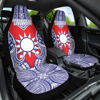 Taiwan Car Seat Cover Austronesian Tribal Tattoo Red LT05 One Size Red - Polynesian Pride