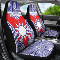 Taiwan Car Seat Cover Austronesian Tribal Tattoo Red LT05 - Polynesian Pride