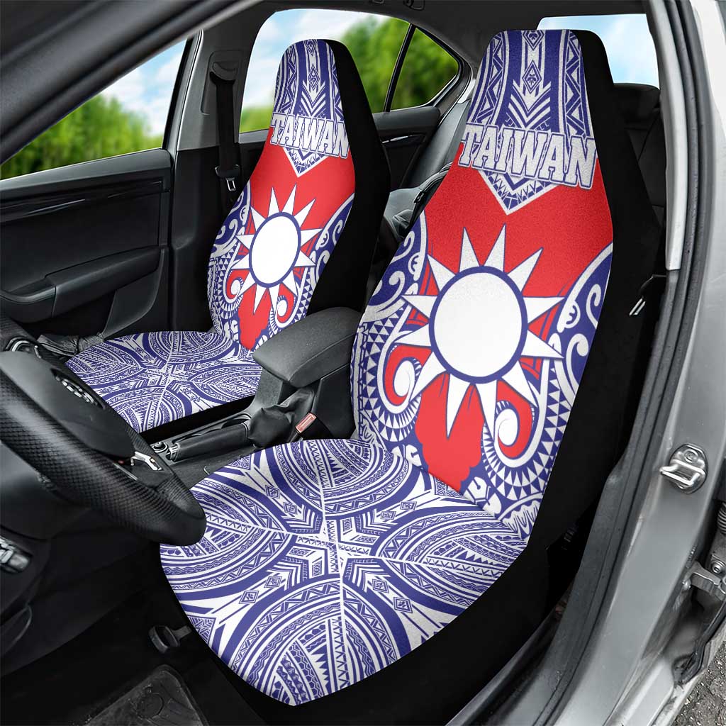Taiwan Car Seat Cover Austronesian Tribal Tattoo Red LT05 - Polynesian Pride