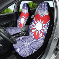 Taiwan Car Seat Cover Austronesian Tribal Tattoo Red LT05 - Polynesian Pride