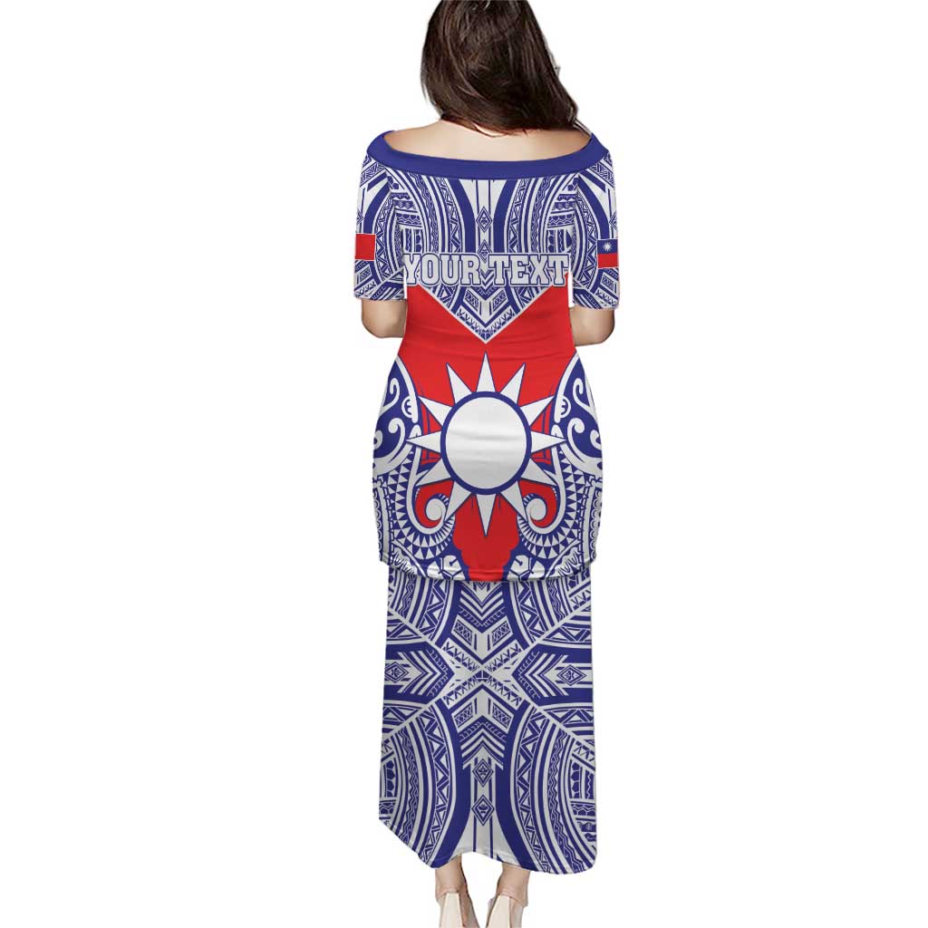 Personalised Taiwan Puletasi Austronesian Tribal Tattoo Red - Polynesian Pride