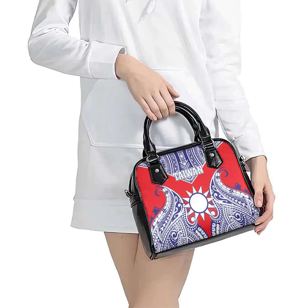 Taiwan Shoulder Handbag Austronesian Tribal Tattoo Red - Polynesian Pride
