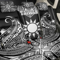 Taiwan Back Car Seat Cover Austronesian Tribal Tattoo Black LT05 - Polynesian Pride