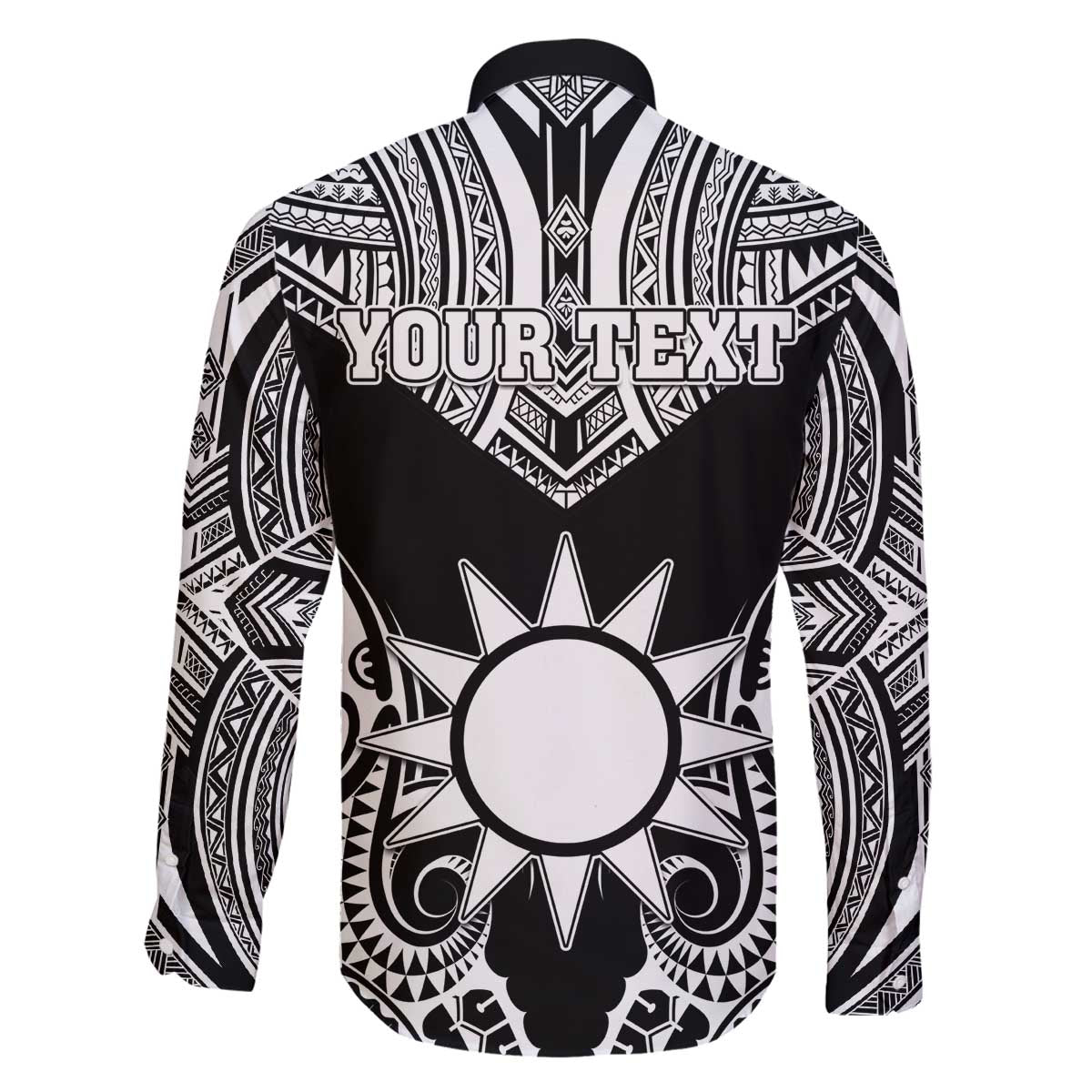 Personalised Taiwan Family Matching Off The Shoulder Long Sleeve Dress and Hawaiian Shirt Austronesian Tribal Tattoo Black LT05 - Polynesian Pride