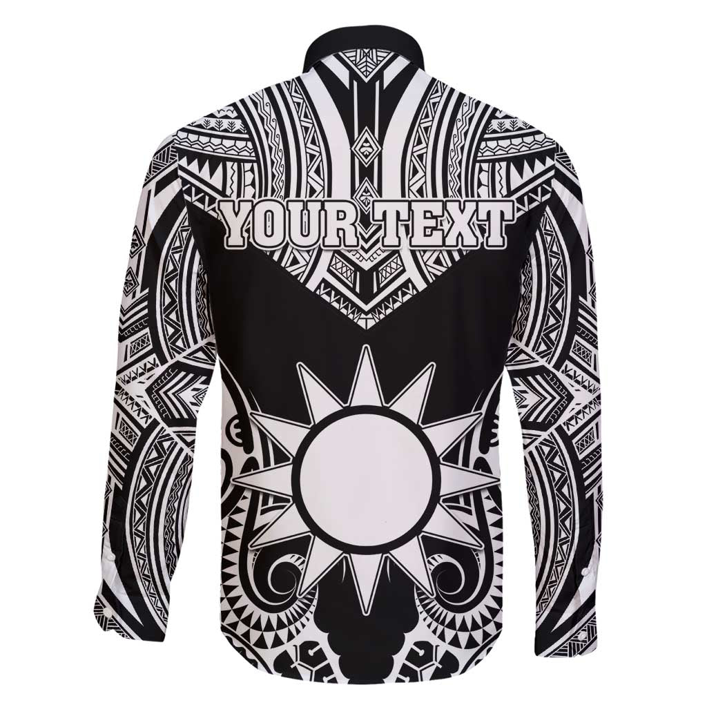 Personalised Taiwan Family Matching Short Sleeve Bodycon Dress and Hawaiian Shirt Austronesian Tribal Tattoo Black LT05 - Polynesian Pride