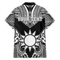 Personalised Taiwan Family Matching Summer Maxi Dress and Hawaiian Shirt Austronesian Tribal Tattoo Black LT05 - Polynesian Pride