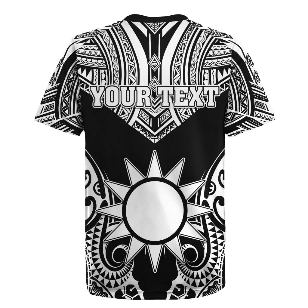 Personalised Taiwan Rugby Jersey Austronesian Tribal Tattoo Black LT05 - Polynesian Pride