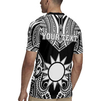 Personalised Taiwan Rugby Jersey Austronesian Tribal Tattoo Black LT05 - Polynesian Pride