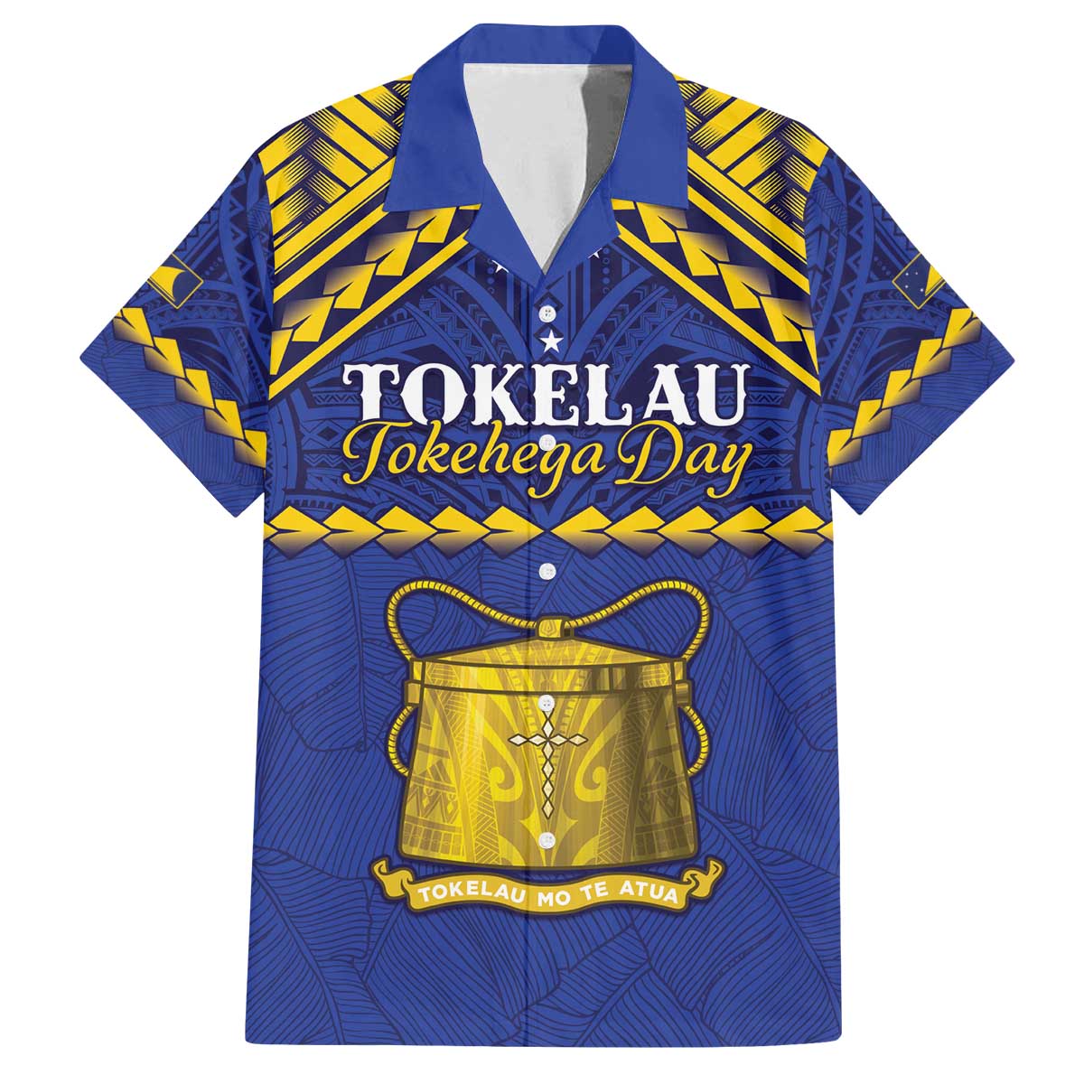 Personalised Tokelau Happy Tokehega Day Family Matching Off The Shoulder Long Sleeve Dress and Hawaiian Shirt Polynesian Tribal Tattoo