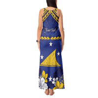 Personalised Tokelau Happy Tokehega Day Tank Maxi Dress Polynesian Tribal Tattoo LT05 - Polynesian Pride