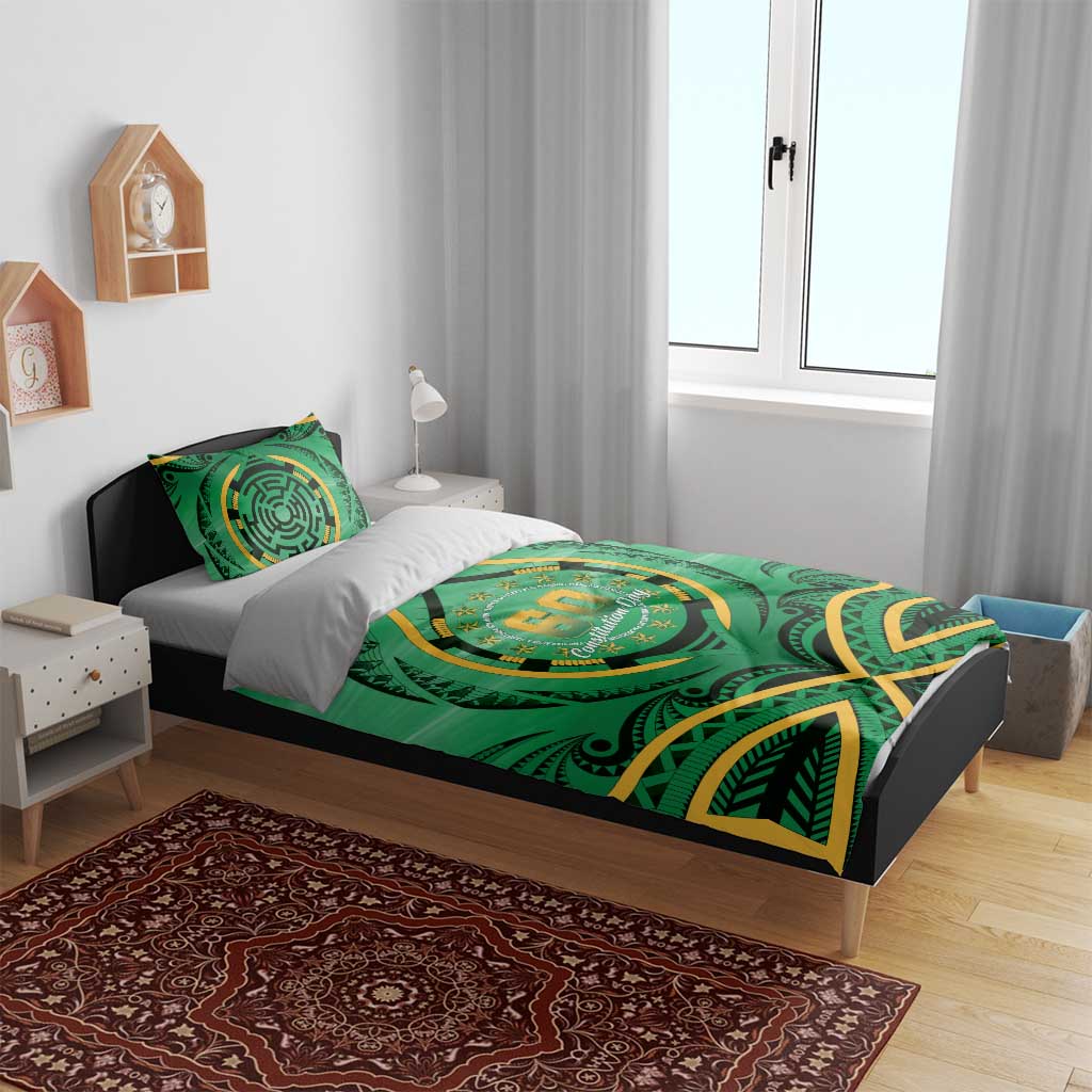 Cook Islands Constitution Day Bedding Set 60th Anniversary - Polynesian Pride
