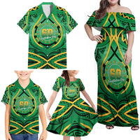 Cook Islands Constitution Day Family Matching Off Shoulder Maxi Dress and Hawaiian Shirt 60th Anniversary LT05 - Polynesian Pride