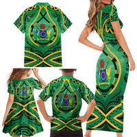 Cook Islands Constitution Day Family Matching Short Sleeve Bodycon Dress and Hawaiian Shirt 60th Anniversary LT05 - Polynesian Pride