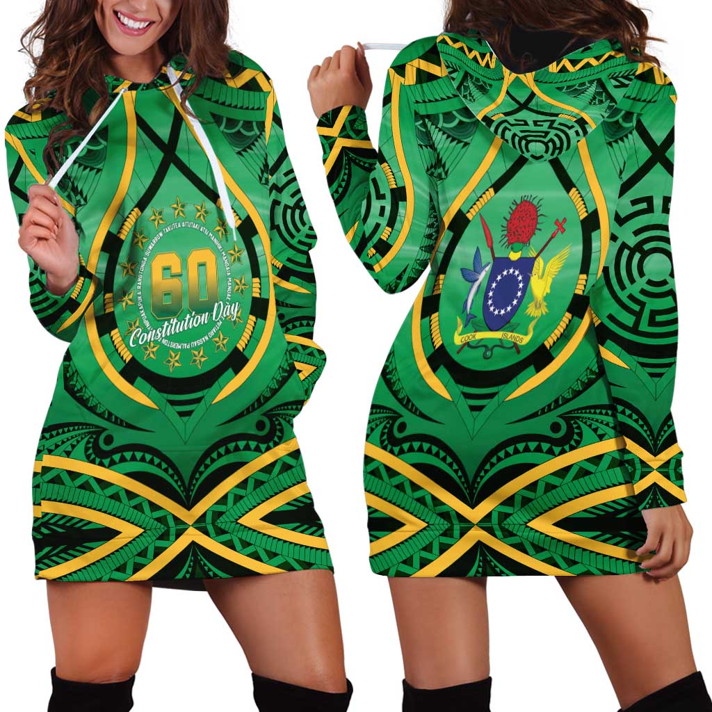 Cook Islands Constitution Day Hoodie Dress 60th Anniversary LT05 - Polynesian Pride