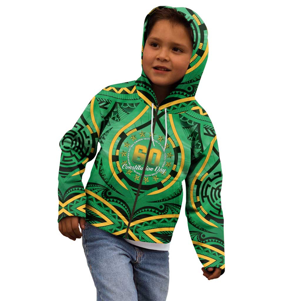 Cook Islands Constitution Day Kid Hoodie 60th Anniversary - Polynesian Pride