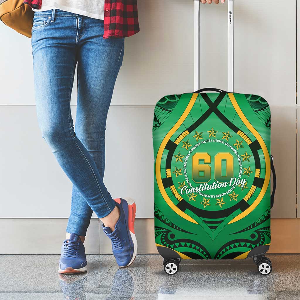 Cook Islands Constitution Day Luggage Cover 60th Anniversary - Polynesian Pride