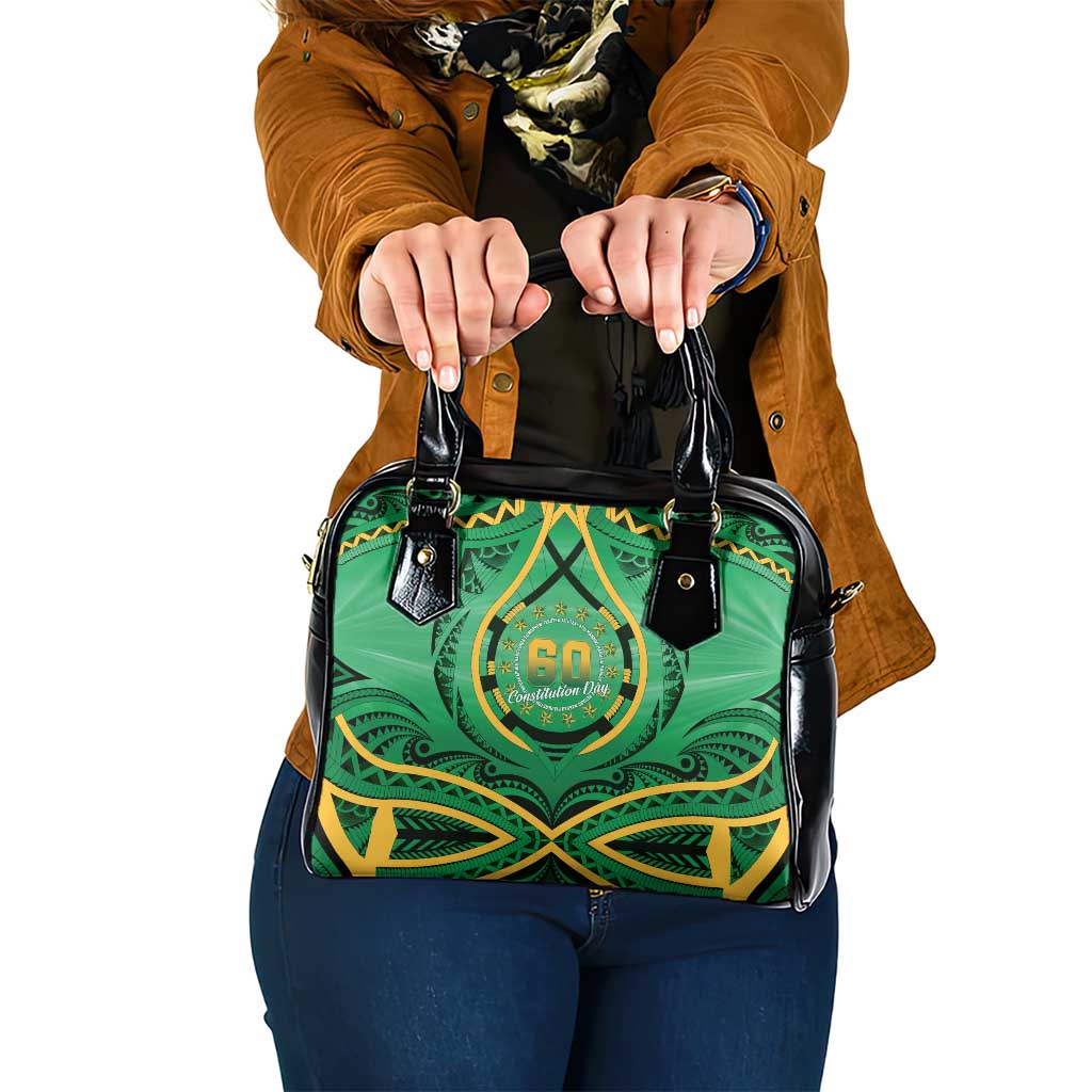Cook Islands Constitution Day Shoulder Handbag 60th Anniversary - Polynesian Pride