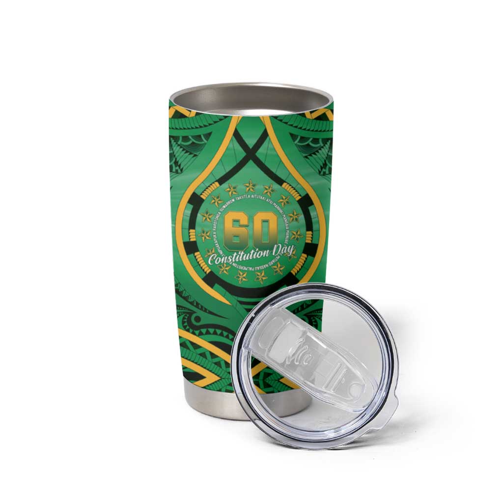 Cook Islands Constitution Day Tumbler Cup 60th Anniversary - Polynesian Pride