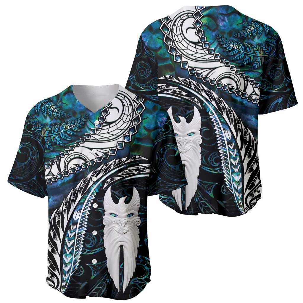 New Zealand Aotearoa Baseball Jersey Maori Hei Rehua Paua Shell Glitter Green LT05 - Polynesian Pride