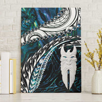 New Zealand Aotearoa Canvas Wall Art Maori Hei Rehua Paua Shell Glitter Green LT05 Without Frame Green - Polynesian Pride