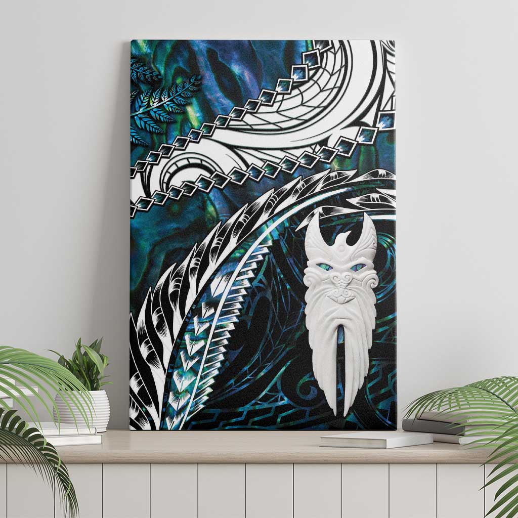 New Zealand Aotearoa Canvas Wall Art Maori Hei Rehua Paua Shell Glitter Green LT05 - Polynesian Pride