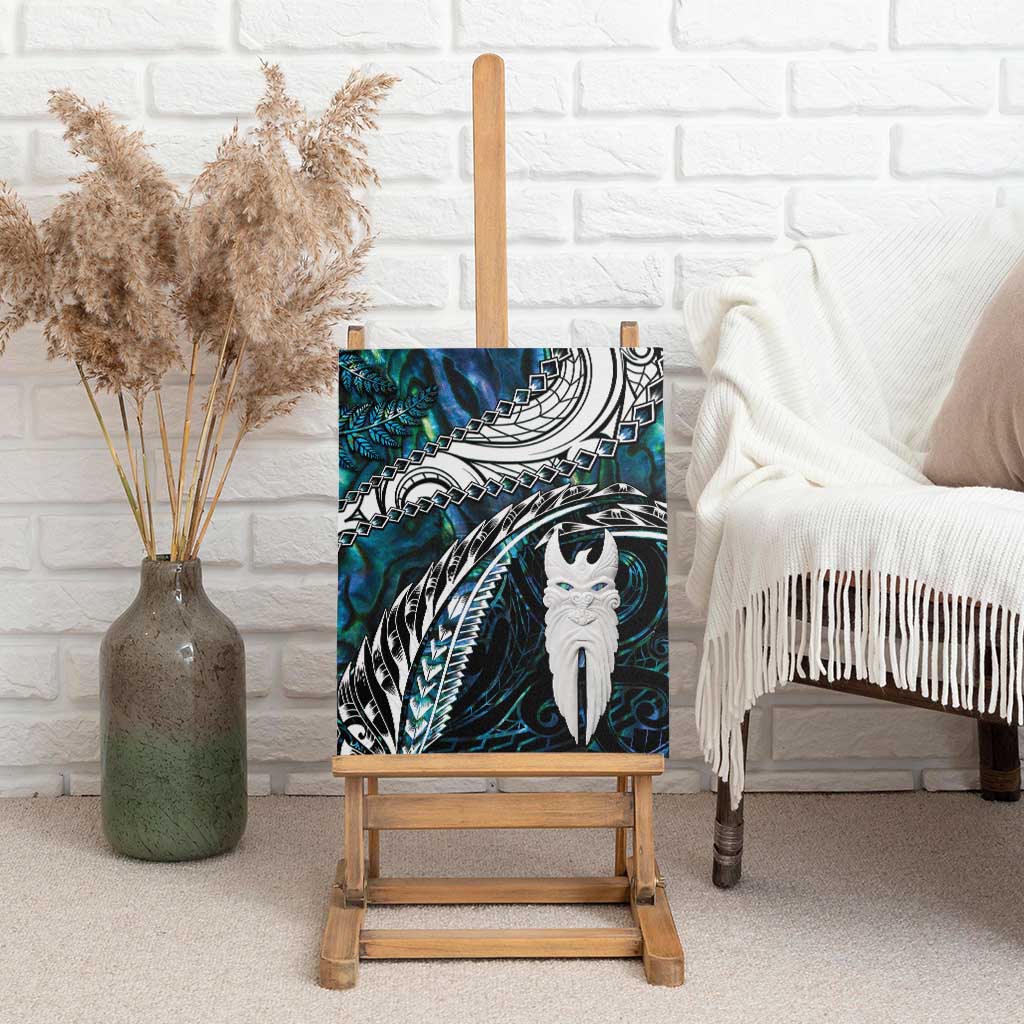 New Zealand Aotearoa Canvas Wall Art Maori Hei Rehua Paua Shell Glitter Green LT05 - Polynesian Pride