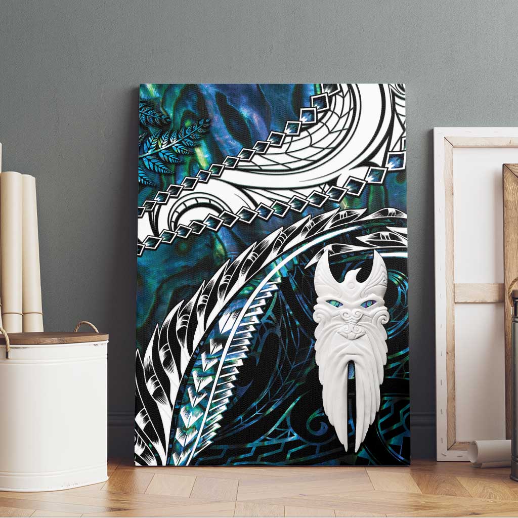 New Zealand Aotearoa Canvas Wall Art Maori Hei Rehua Paua Shell Glitter Green LT05 - Polynesian Pride