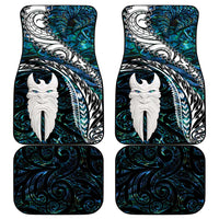 New Zealand Aotearoa Car Mats Maori Hei Rehua Paua Shell Glitter Green LT05 - Polynesian Pride