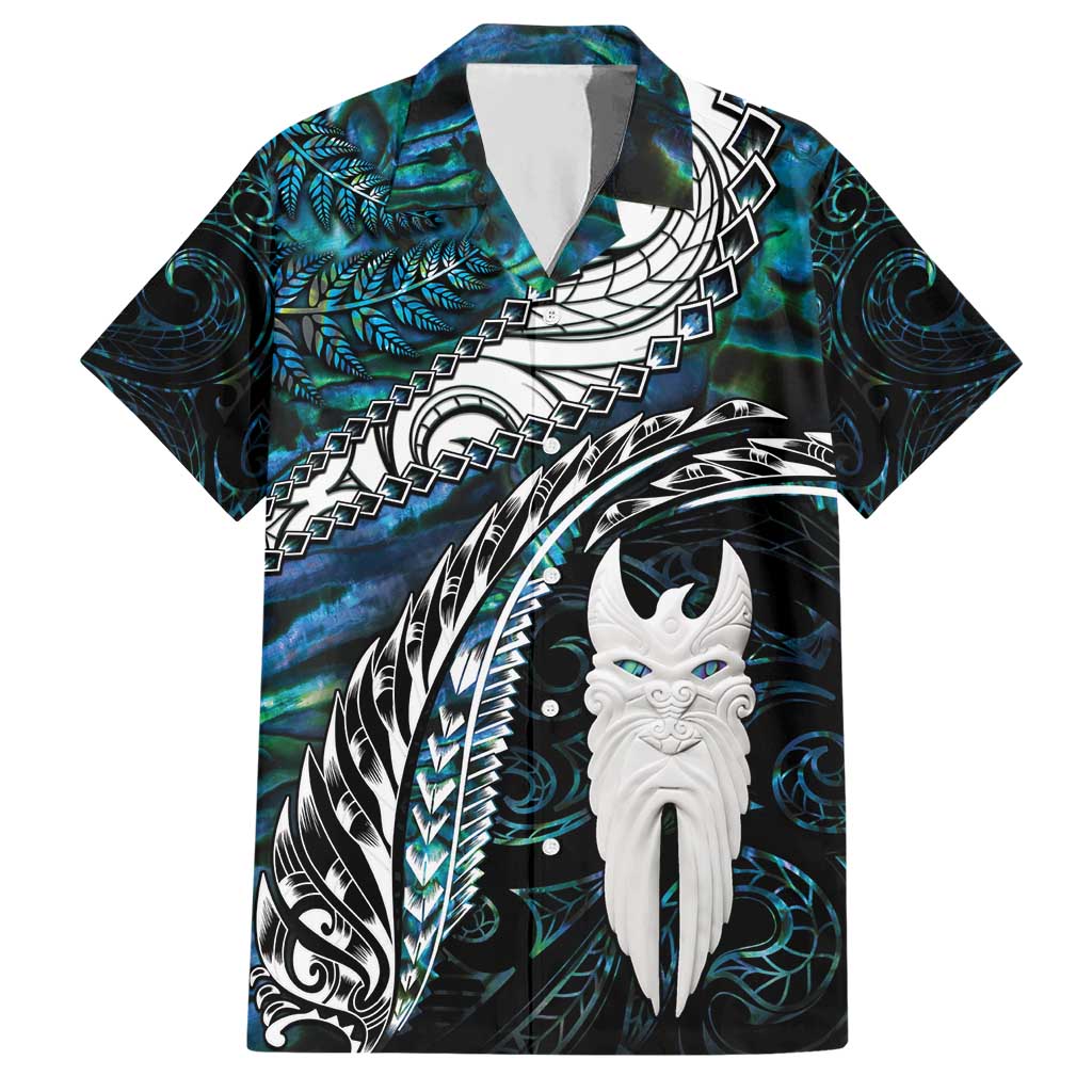 New Zealand Aotearoa Hawaiian Shirt Maori Hei Rehua Paua Shell Glitter Green LT05 Green - Polynesian Pride