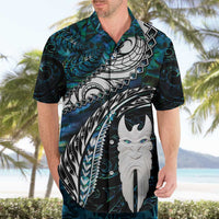 New Zealand Aotearoa Hawaiian Shirt Maori Hei Rehua Paua Shell Glitter Green LT05 - Polynesian Pride