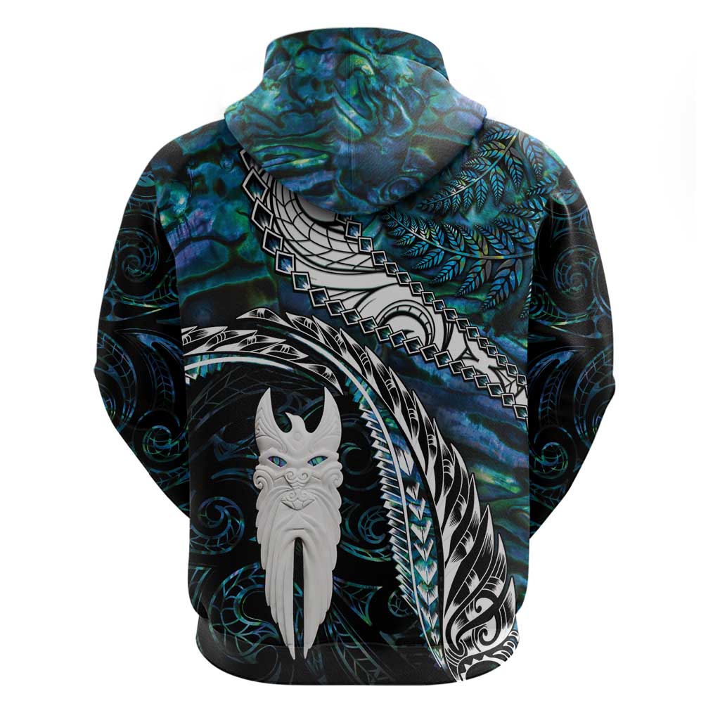 New Zealand Aotearoa Hoodie Maori Hei Rehua Paua Shell Glitter Green LT05 - Polynesian Pride