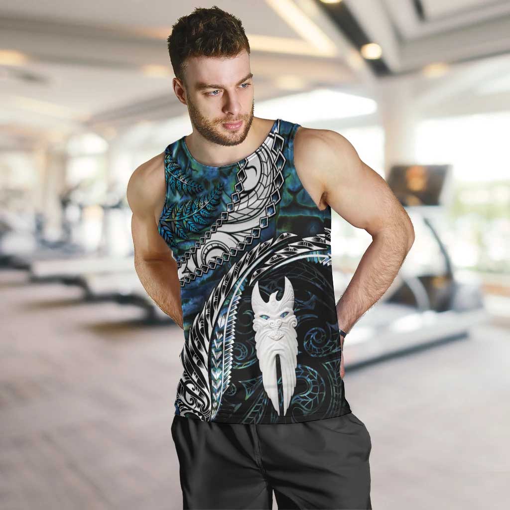 New Zealand Aotearoa Men Tank Top Maori Hei Rehua Paua Shell Glitter Green LT05 Green - Polynesian Pride