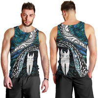 New Zealand Aotearoa Men Tank Top Maori Hei Rehua Paua Shell Glitter Green LT05 - Polynesian Pride