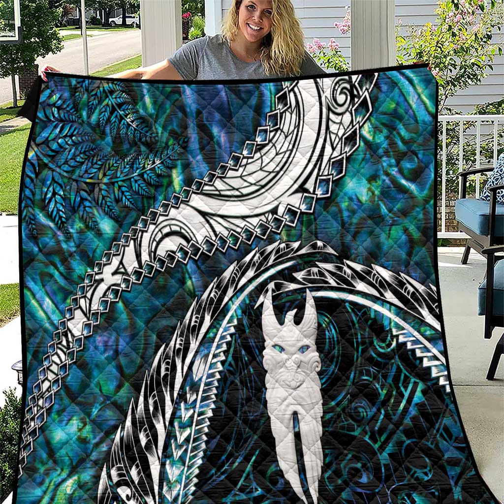New Zealand Aotearoa Quilt Maori Hei Rehua Paua Shell Glitter Green LT05 Green - Polynesian Pride