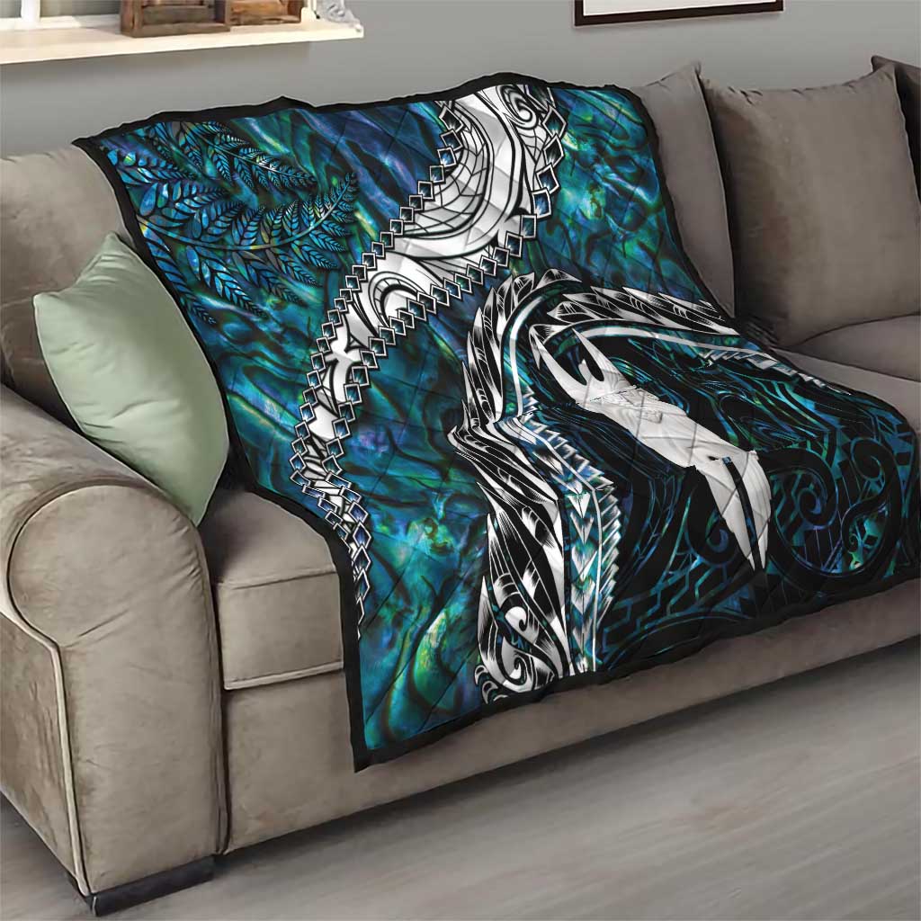 New Zealand Aotearoa Quilt Maori Hei Rehua Paua Shell Glitter Green LT05 - Polynesian Pride