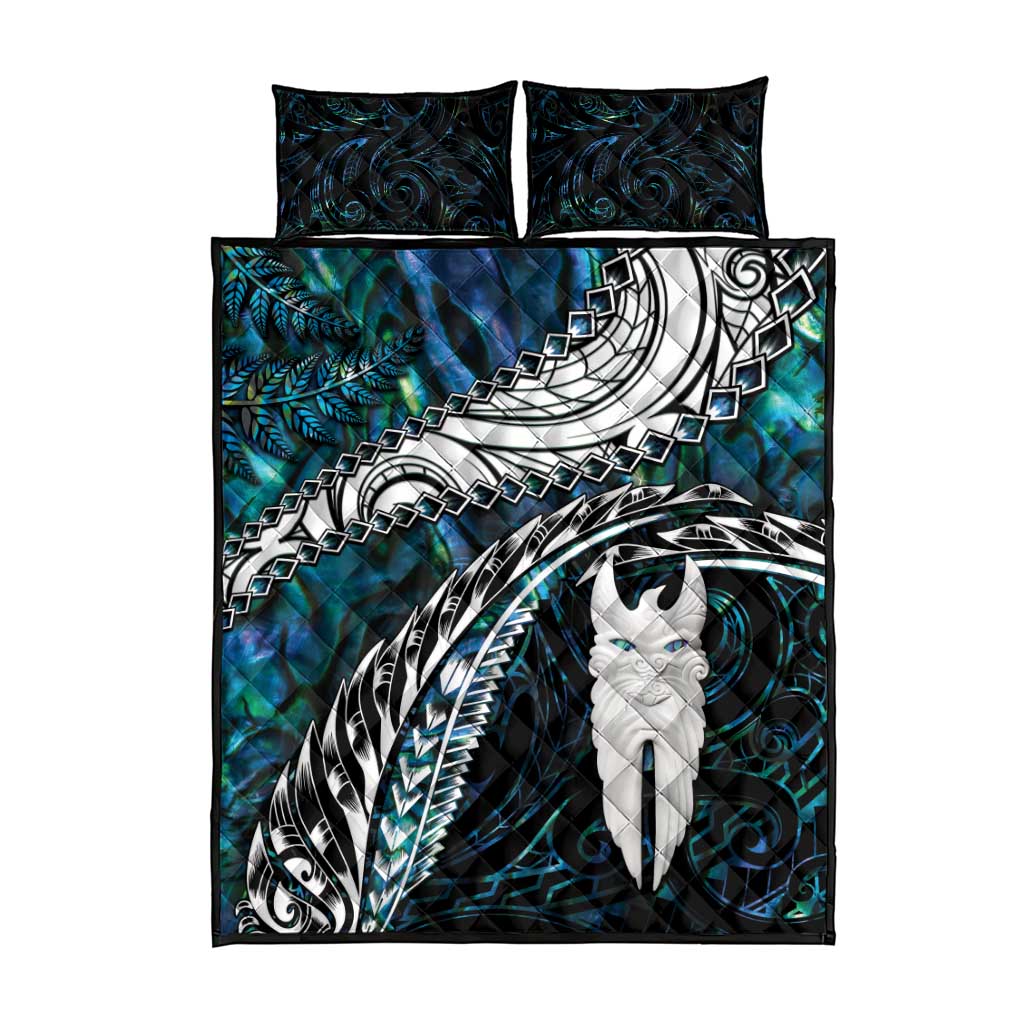 New Zealand Aotearoa Quilt Bed Set Maori Hei Rehua Paua Shell Glitter Green LT05 - Polynesian Pride