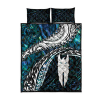New Zealand Aotearoa Quilt Bed Set Maori Hei Rehua Paua Shell Glitter Green LT05 - Polynesian Pride