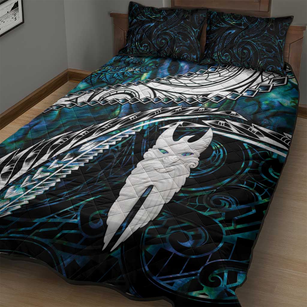 New Zealand Aotearoa Quilt Bed Set Maori Hei Rehua Paua Shell Glitter Green LT05 - Polynesian Pride