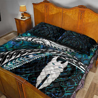 New Zealand Aotearoa Quilt Bed Set Maori Hei Rehua Paua Shell Glitter Green LT05 - Polynesian Pride