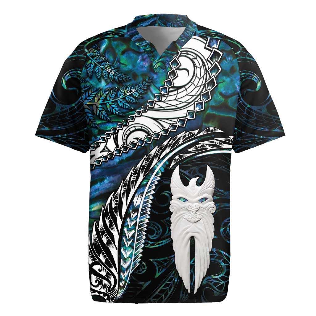 New Zealand Aotearoa Rugby Jersey Maori Hei Rehua Paua Shell Glitter Green LT05 Green - Polynesian Pride