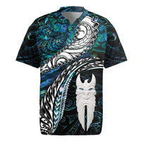New Zealand Aotearoa Rugby Jersey Maori Hei Rehua Paua Shell Glitter Green LT05 Green - Polynesian Pride