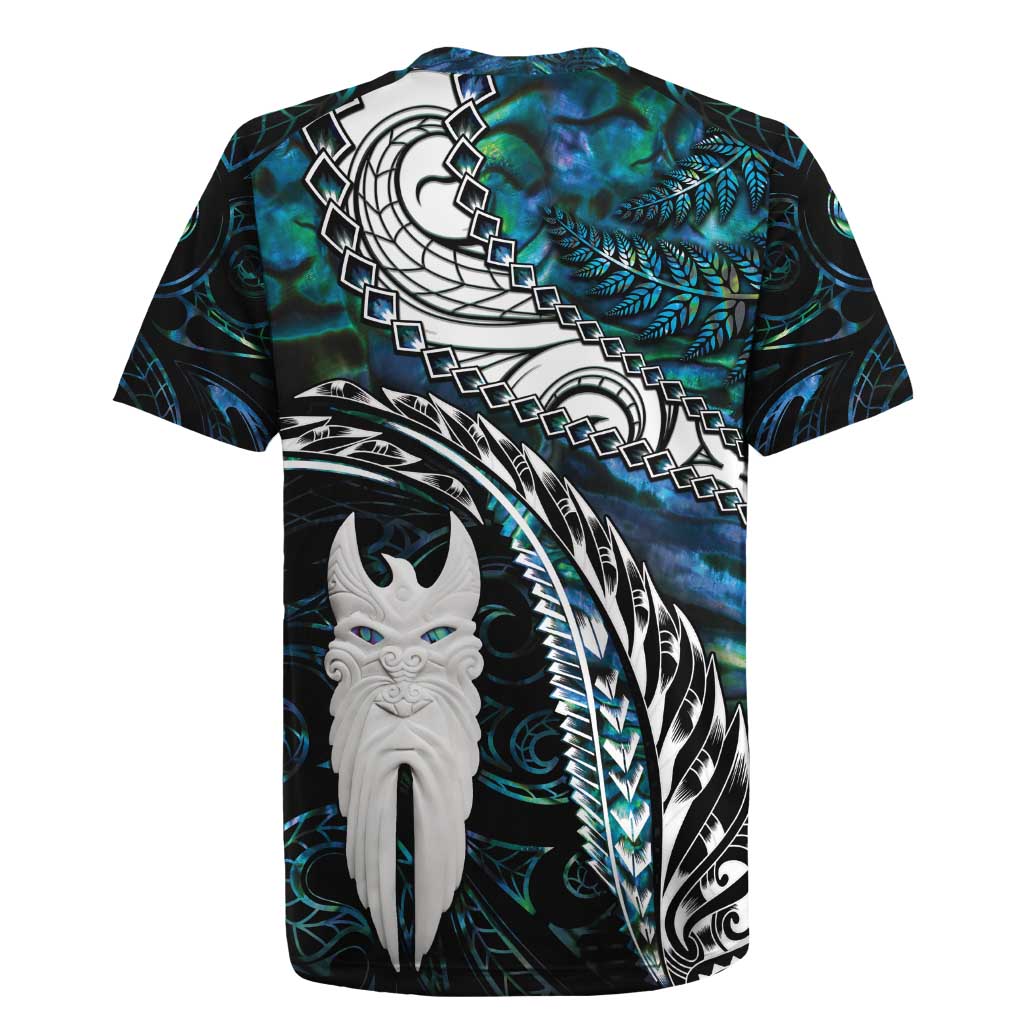 New Zealand Aotearoa Rugby Jersey Maori Hei Rehua Paua Shell Glitter Green LT05 - Polynesian Pride
