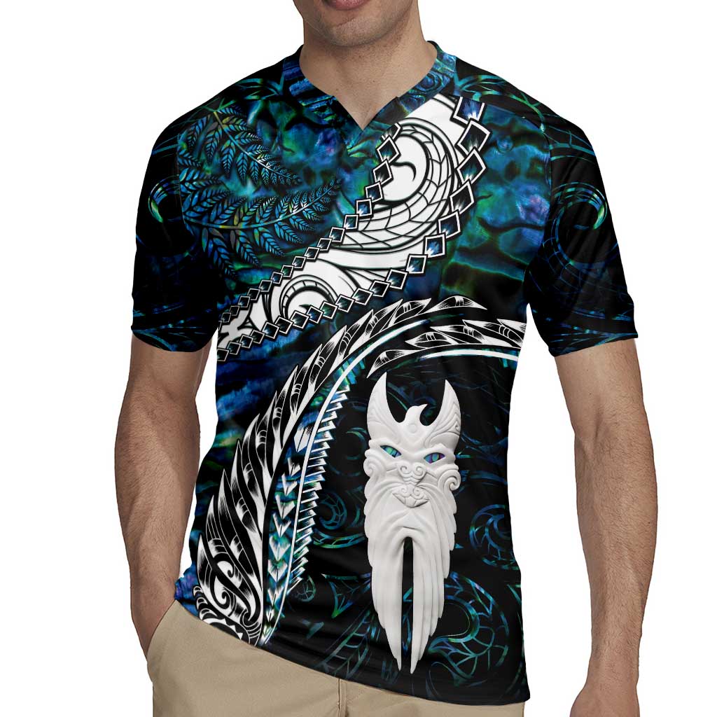 New Zealand Aotearoa Rugby Jersey Maori Hei Rehua Paua Shell Glitter Green LT05 - Polynesian Pride