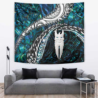 New Zealand Aotearoa Tapestry Maori Hei Rehua Paua Shell Glitter Green LT05 Green - Polynesian Pride